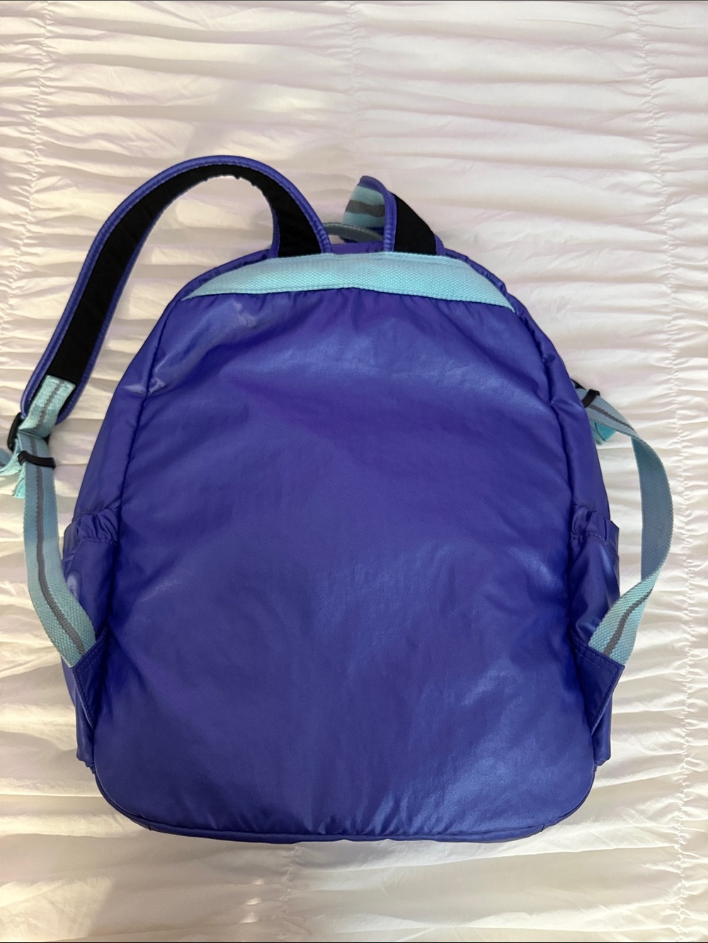 Kipling Violet Nylon Backpack with Teal Trim - Picture 2 of 3